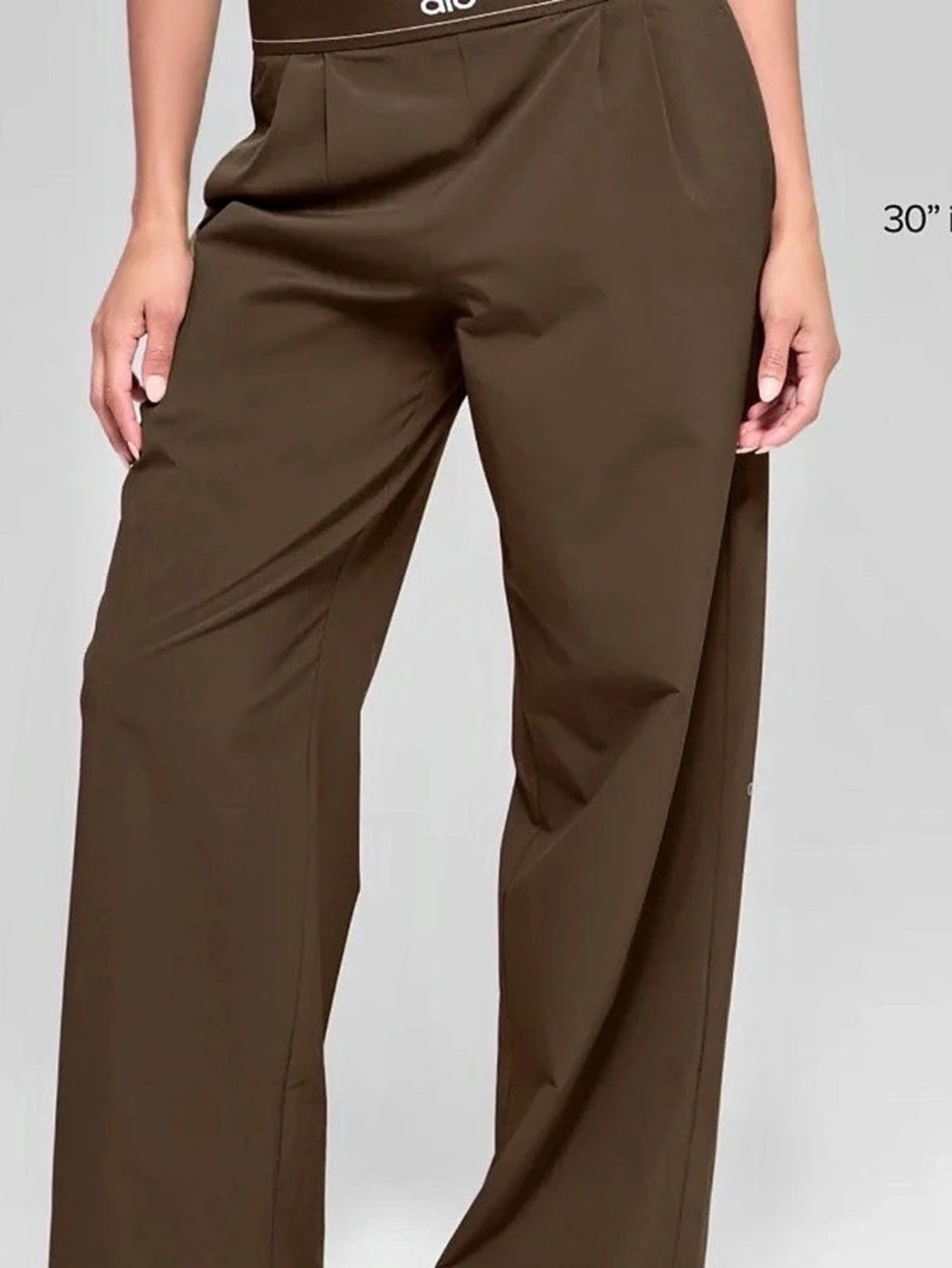 Alo Wide Leg Track Pants in Brown Size XS NWT